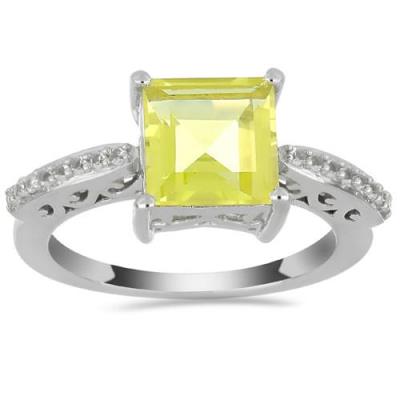 BUY 925 SILVER NATURAL LEMON TOPAZ GEMSTONE BIG STONE RING